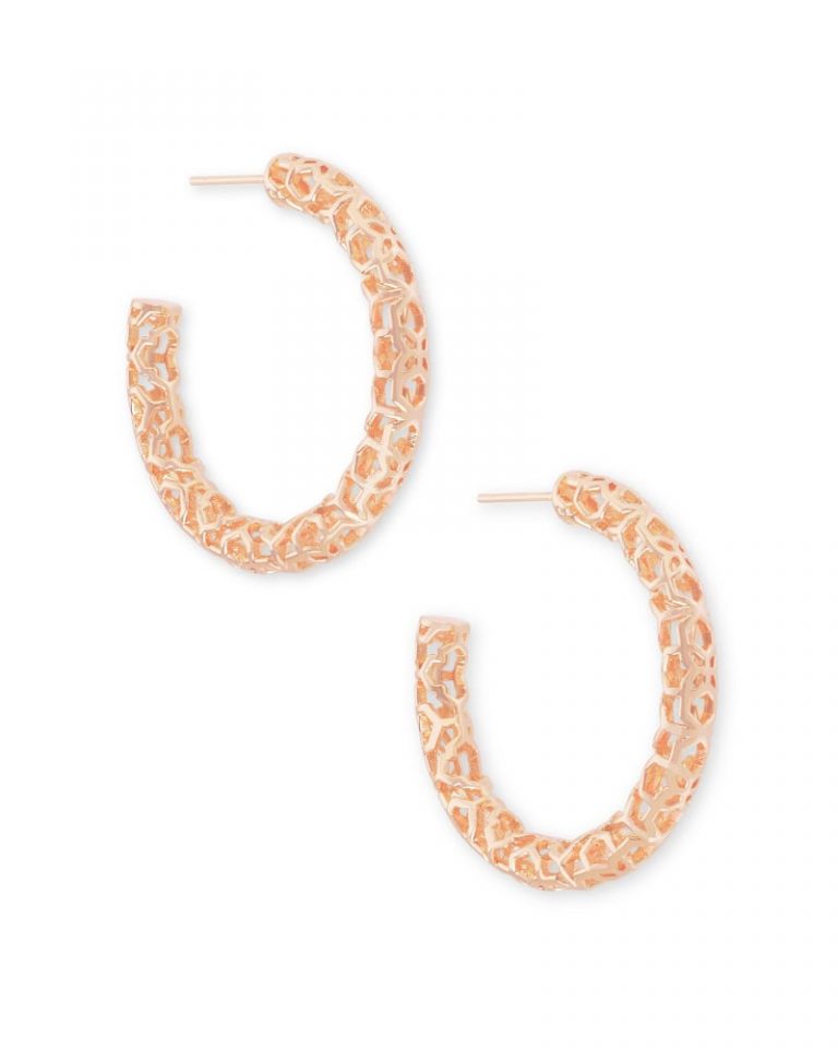 kendra scott maggie small hoop earring rose gold filigree lg 00 768x960 - 8 Earrings That Complement Your Pretty Look